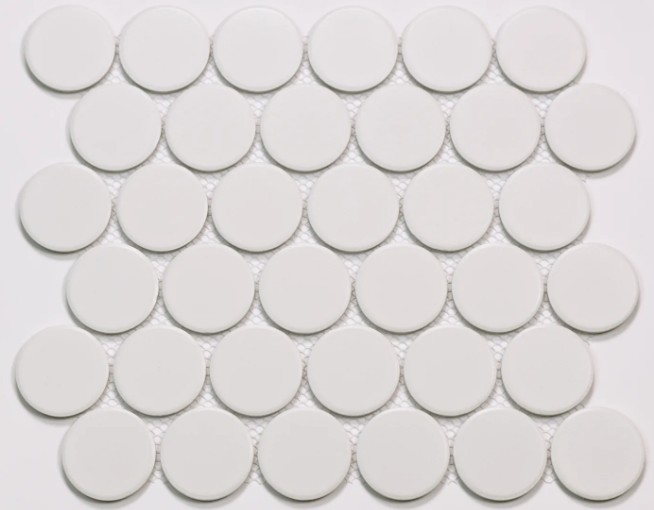 Marin Pearl White 2x2 Penny Round