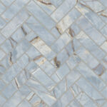 Magnifica Era Luxury Deep River 1" x 4" Herringbone Satin