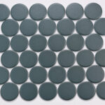 Marin Ocean Teal Penny Round Matte