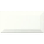 White 3"x6" Beveled Glossy