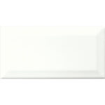 White 4"x8" Beveled Glossy