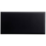 Black 3" x 6" Flat Satin